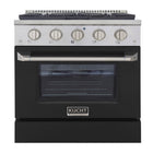 Kucht 30" KNG Series Pro Style Natural Gas Range - Stainless Steel/Black-Cook and bake like a pro with the extra-large convection oven that offers 4.2 cu. ft. of capacity, a 5-rack configuration, and an extra-large viewing window