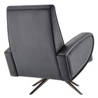 Modway Superior Performance Velvet Swivel Chair - Grey-Non-Marking Foot Glides