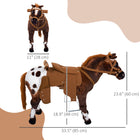 Qaba Standing Ride-On Horse - Brown-Core muscle development supported during balancing and riding 
