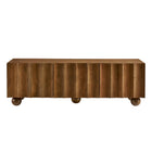 Modway Sorren Scalloped 54" Wood TV Stand - Walnut-Cable Management with Covers