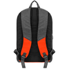 Vangoddy Grove Lightweight Casual Travel 15" Laptop Backpack - Grey/Orange-Large main compartment stores books and daily essentials