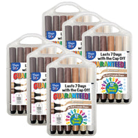 The Pencil Grip Triangular Magic Stix Global Skin Tone Markers - 12/Pack - 6 Pack-12 Global Skin Tone markers per pack, sold as 6 packs, 72 markers total