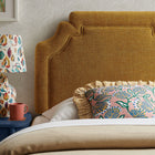 Modway Magnolia Upholstered Fabric Twin Size Headboard - Copper-Traditional Style Silhouette