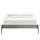 Modway June Wood Queen Platform Bed Frame - Grey-Wood, MDF, and Veneer Construction