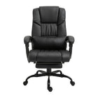 Vinsetto Massage Office Chair with 6-Point Vibration and Footrest - Black-Six vibration massage points with 5 modes and 2 intensities to relax your body