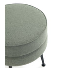 Manhattan Comfort Bailey 18.11" Mid-Century Modern Polyester Blend Upholstered Ottoman - Sage Green with Black Legs - 2 Pack-Leg Height Measures: 8.66 in