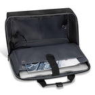 Champs Onyx Nylon Laptop Bag - Black-Hidden zippered pocket behind Trolley strap