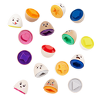 Battat Education Match & Learn Eggs-39-Piece Set: Match, learn, reflect, and express with matching eggs, Expression Cards, a Mirror Card, and a toy bus