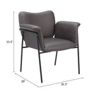Zuo Heritage Dining Chair - Brown-3 year limited warranty