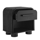 Modway Bellamy Curved 1-Drawer Nightstand - Black Oak-Assembly Required