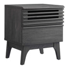 Modway Render Nightstand - Charcoal-Mid-Century Bedside Table