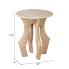 Zuo Eda Side Table - White/Natural-6