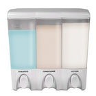 Better Living Clear Choice Dispenser 3 - White-Eliminates shower bottle clutter and container lifts off the wall for easy cleaning and re-filling