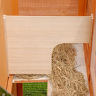 PawHut 2-Tier Elevated Wooden Rabbit Hutch with Sliding-Out Tray-Colour: Yellow 