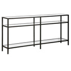 Hudson&Canal Sivil 64"W Console Table - Blackened Bronze-A modern contemporary design for your entryway, living room, den, and more