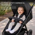 MotionGrey Jogger Foldable 3-Wheel Baby Stroller with Canopy and 5-Point Harness - Black-Dimensions: 39" D × 23" W × 41" H