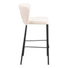 Zuo Linz Barstool - Cream - Set of 2-Dimensions: 19.7" L x 18.9" W x 39.0" H
