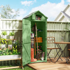 Outsunny Garden Storage Shed - 30" x 21" x 71" - Green-Offers compact and practical space to store your garden tools and equipment
