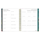 Blueline 17 Months Weekly/Monthly Planner - August to Dec - 11" H x 8"-1/2" W - Flower Design - Bilingual-Important events
