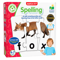 University Games The Learning Journey Match It: Spelling - Spelling Recognition Puzzle For Kids - Fun Spelling Game For Toddlers-Build on early reading skills