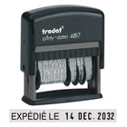 Trodat 4817 Self-Inking Phrase Dater - French-Includes 12 common office phrases (Faxé le, Par e-mail le, Reçu le, Répondu le, Saisi le, Retourné le, Vérifié le, Payé le, Confirmé le, Fracturé le, Expédié le, Comptabilisé le)