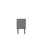 Manhattan Comfort Marcus 70.86" Mid-Century Modern TV Stand - Grey and Nature-Soft Close Doors with Rounded A-lined Design