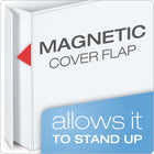 Cardinal 3" White Freestand Binder with Slant-D Rings-Clear overlay holds custom title sheets