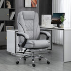 Vinsetto Reclining Gaming Massage Office Chair with Heat - Grey-Use massage with a wired remote control, and with the side pocket to store