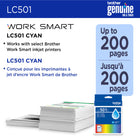 Brother Genuine LC501CS Ink Cartridge - Standard Yield - Cyan -Brother Genuine LC501CS Standard Yield Cyan Ink Cartridges deliver consistent, reliable performance