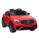 Aosom 12V Mercedes Benz AMG GLC63S Coupe Kids Electric Ride-On Car - Red-USB and TF card slot are available to support MP3 format music 