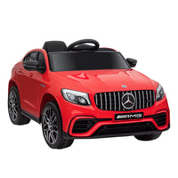 Aosom 12V Mercedes Benz AMG GLC63S Coupe Kids Electric Ride-On Car - Red-USB and TF card slot are available to support MP3 format music 