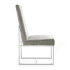 Manhattan Comfort Element 19.68" Modern Velvet Upholstered Dining Chair - Steel-Simplistic High Comfort Back Seat