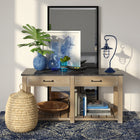Hudson&Canal Bay 22" Tall Nautical Table Lamp with Glass/Metal Shade - Navy Blue/Clear-Includes a 6 ft. cord with rocker switch