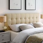 Modway Emily Upholstered Fabric King Headboard - Beige-Fits king size beds