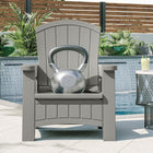 Suncast Adirondack Chair with Storage - Dove Grey-10