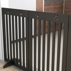 PawHut 80" Extra Wide Freestanding Pet Gate with Support Feet - Black-Colour: Black 