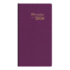 Brownline 2026 Traditional Daily Pocket Planner - 6" x 3-1/8" - Assorted Colours - English-Perfect binding with flexible lizard-like cover