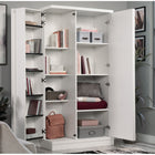 Sauder Merton Hall Large Storage Cabinet - White-Versatility: The swing-out storage door can be assembled on either the left or right side