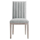 Modway Maisonette French Vintage Tufted Fabric Dining Side Chairs - Light Grey - 2 Pack-7