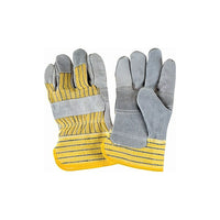 Zenith Safety Standard Quality Patch Palm Fitters Gloves, X-Large, Split Cowhide Palm, Cotton Inner Lining - 36 Pack-Cuff Material: Starched