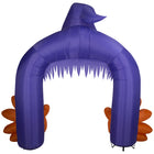 GEMMY Airblown Inflatable Halloween Jack-O-Lantern Reaper Archway with Swirling Lights-Deflates for easy storage