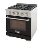 Kucht 30" KFX-X Series Pro Style Propane Gas Range - Stainless Steel/Black-Rocket power burner 21 000 btu for rapid searing