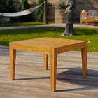 Modway Northlake Outdoor Patio Premium Grade A Teak Wood Side Table - Natural-Sturdy Teakwood Construction