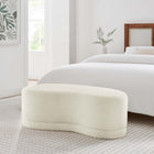 Modway Nimbus 48" Upholstered Ottoman Bench - Cream-Solid Wood, MDF, Plywood Frame