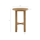 Modway Alvia Round 30" Oak Wood Bar Table - Weathered Oak-Round 30" Tabletop