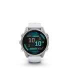 Garmin fēnix 8 - AMOLED Outdoor Recreation/Adventure Watches - 43 mm - Silver with Whitestone Silicone Band-10