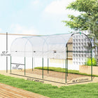 Outsunny Tunnel Tomato Greenhouse with 4 Hoops and Top Tap- Curved top with plastic sheet top covering: protects from rain, prevents liquid build-up
 