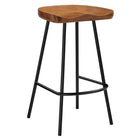 Modway Concord Backless Wood Counter Stools - Walnut - Set of 2-Adjustable Non-Marking Foot Glides