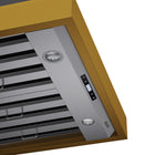 KUCHT KRH30SG 30" 900 CFM Wall Mounted Range Hood - Stainless Steel/Gold-Equipped with two 1.5 Watt LED lights, this seamless design pro-style range hood will give you better visibility while cooking and enhance the look of your pro-style Kucht range