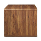 Modway Transmit Wall Mount Nightstand - Walnut White-Particleboard and Wood Construction